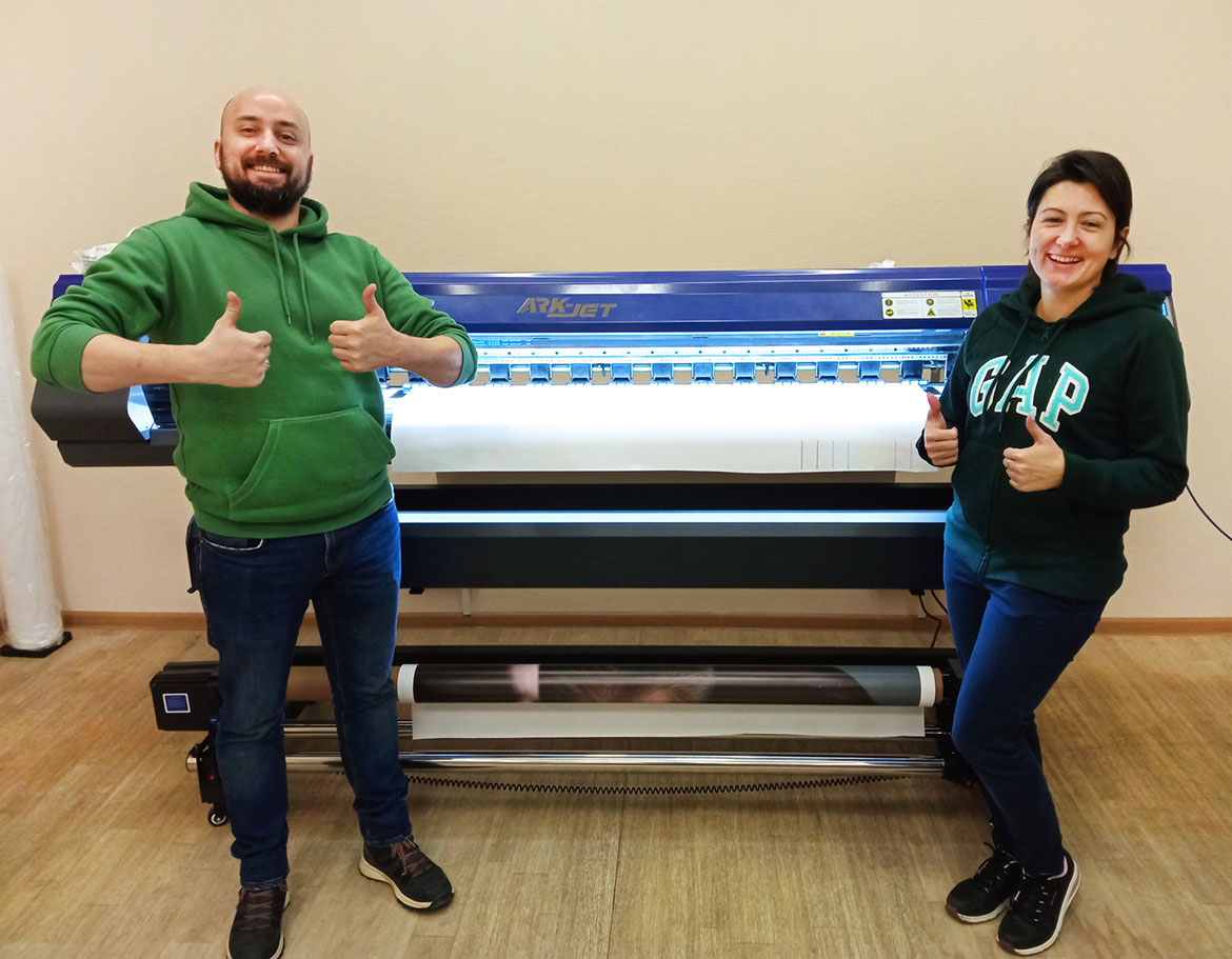 Запуск принтера ARK-JET SOL 1600 в студии "Мосфильм-Мастер"